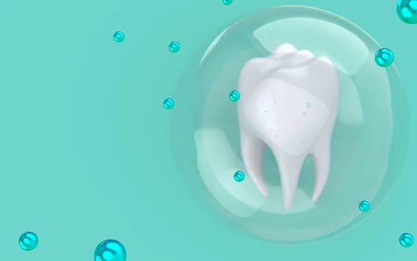 Ilustração 3d do dente. Cuidado com os dentes — Fotografia de Stock