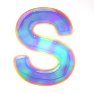 3D parlak mor şeker İngiliz gerçekçi alfabesi. Beyaz 3D rendeleme simgesinde izole edilmiş. 