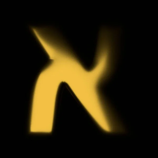 ทองคําที่สมจริง 3D แสดงตัวอักษรฮิบรู, สัญลักษณ์และตัวอักษรของปลาโลหะส่องแสง — ภาพถ่ายสต็อก