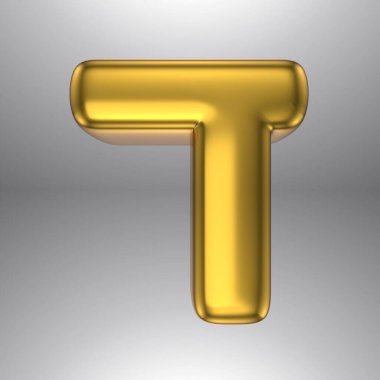 Altın gerçekçi 3D yorumlama İbrani alfabesi, parlak metalik mücevher balığı sembolleri ve karakterleri