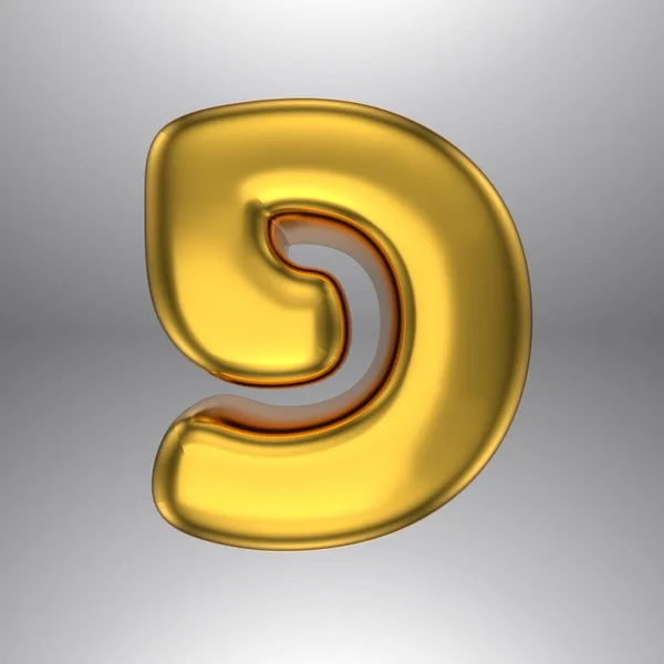 Ouro realista 3D renderização alfabeto hebraico, símbolos e caracteres brilhantes do jewfish metálico — Fotografia de Stock