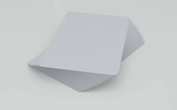 Jeu de cartes à jouer jeu de cartes à jouer isolé en arrière-plan blanc Illustration de rendu 3D — Photo