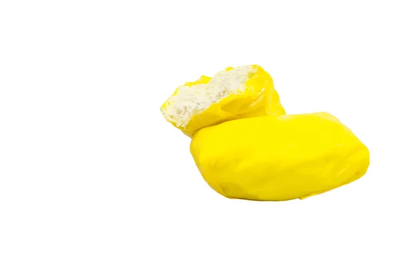 Sarı krep rulo ile krem doldurma