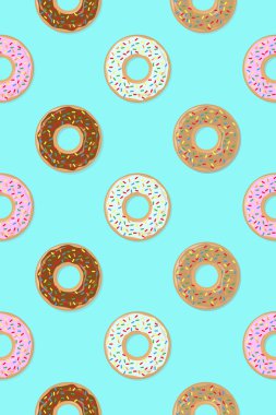 Çörek seamless modeli. Vektör çizim