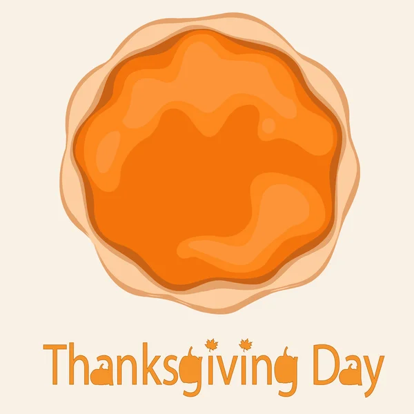 Pumpkin pie for Thanksgiving Day — Stock Vector