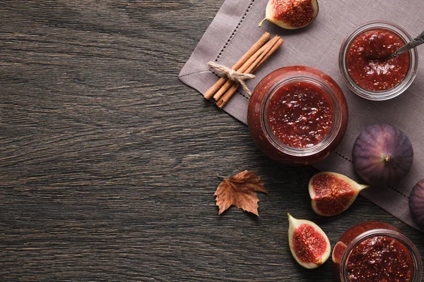 Fig sylt bakgrund — Stockfoto