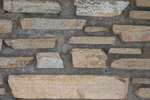 Szorstka Zabytkowa Kamienna Ściana — Zdjęcie stockowe