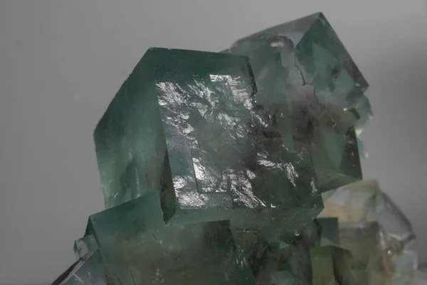 Zelený Krystal Fluoru Krychlového — Stock fotografie