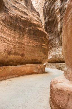 Petra Antik şehir (Ürdün içinde kanyonda hiking)