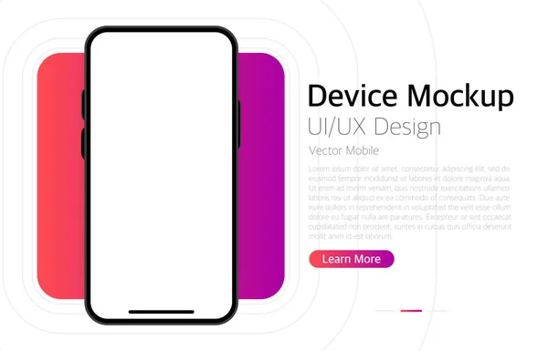 Smartphone Leeg Scherm Modern Design Een Apparaatmodel Ontwerpinterface Vectorapparaat Lorem — Stockvector