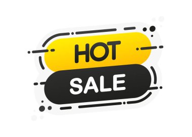 Beyaz arka planda Mega Discount düz afişi. Mega Satış. Soyut tasarım. Vektör illüstrasyonu