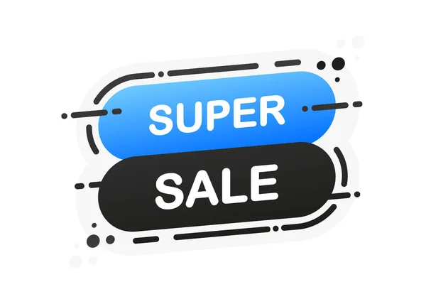 Super Sale Mega Discount Banner Plano Sobre Fundo Branco Mega —  Vetores de Stock