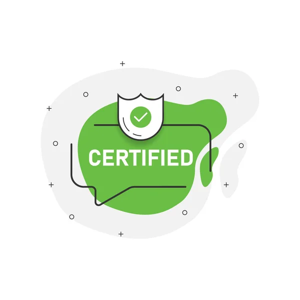 Vetor Carimbo Verde Abstração Certificado Isolado Fundo Branco Ilustração Vetorial — Vetor de Stock