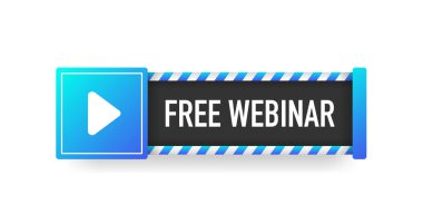 Ücretsiz ağ mavisi işareti. Çizgili çerçeve. Banner beyaz arka planda izole edildi. Vektör.