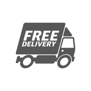 Gri simge, ücretsiz servis. Beyaz arka plan. Vektör