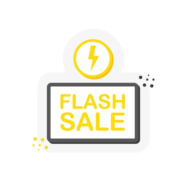 Platt Etikett Med Flash Sale Pratbubbla Märkning För Företag Marknadsföring — Stock vektor