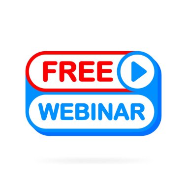 Beyaz arka planda düz stil canlı pankart. Sosyal medya konsepti. Canlı, ücretsiz, video dersleri, webinar, web yayını, yayın, futbol. Vektör illüstrasyonu.