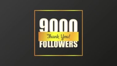 Teşekkürler takipçiler. Çizgi film şeridi. Yaratıcı tasarım. Sosyal medya elemanı. Hareket grafiği.