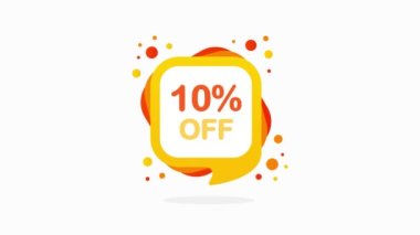 Büyük indirim simgeleri satıyorum. Özel fiyat tabelaları sarı ve turuncu renkler. Kara Cuma. % 10 indirimli semboller. Hareket grafiği.