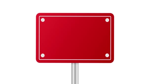 Placard Stiamo assumendo in colore rosso. Segnale commerciale. Grafico di movimento. — Video Stock