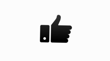 Beyaz arkaplandaki simgeler gibi. Başparmaklar yukarı. Hareket grafiği.