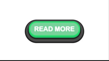 Beyaz arkaplanda ABD yeşil 3D tuşu ile temas kurun. Hareket grafiği.