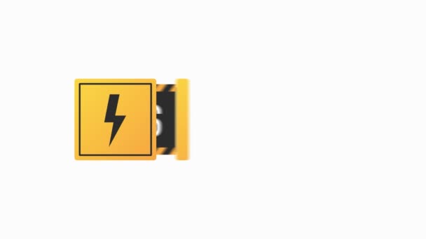 QUICK TIPS gelbes Schild. Gestreifter Rahmen. Banner isoliert auf weißem Hintergrund. Bewegungsgrafik. — Stockvideo