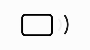 Düz çizgi simgesi konsepti. Temassız ödeme. Telefon ikonu. Alışveriş, satış konsepti. Hareket grafiği.