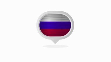 Rusya bayrağı gerçekçi. Rus malı. Hareket grafiği.