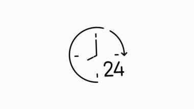 Zamanla ilgili hareket gri çizgi simgesi. Zamanlayıcı, hız, alarm, restore, zaman yönetimi, takvim ve daha fazlası gibi simgeler içerir. Hareket grafiği.