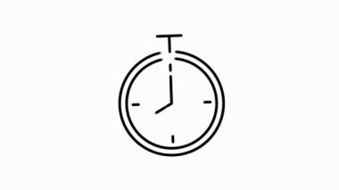 Zamanla ilgili hareket gri çizgi simgesi. Zamanlayıcı, hız, alarm, restore, zaman yönetimi, takvim ve daha fazlası gibi simgeler içerir. Hareket grafiği.
