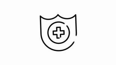 Modern kavramlar, web ve beyaz arka plandaki uygulamalar için sağlık çizgisi simgeleri. Hareket grafiği.