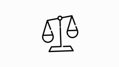 Modern kavramlar, web ve beyaz arka plandaki uygulamalar için iş ve finans çizgisi simgesi. Hareket grafiği.