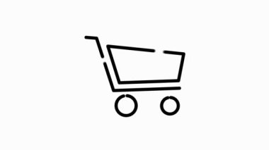 Modern kavramlar, web ve beyaz arka plandaki uygulamalar için iş ve finans çizgisi simgesi. Hareket grafiği.