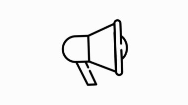 Modern kavramlar, web ve beyaz arka plandaki uygulamalar için iş ve finans çizgisi simgesi. Hareket grafiği.