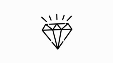 Modern kavramlar, web ve beyaz arka plandaki uygulamalar için iş ve finans çizgisi simgesi. Hareket grafiği.