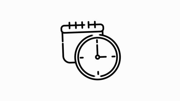 Icona ELETTRONICA con disegno astratto piatto isolato su sfondo bianco. Grafico di movimento. — Video Stock