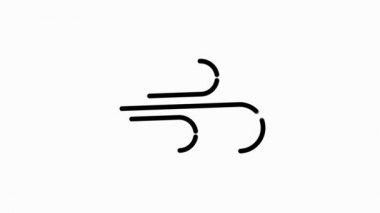 Modern kavramlar, web ve beyaz arka planda uygulamalar için hava çizgisi simgesi. Hareket grafiği.