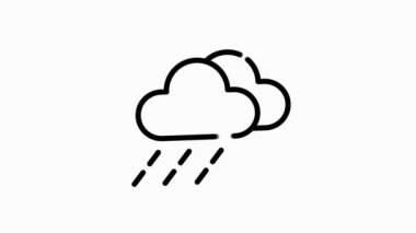 Modern kavramlar, web ve beyaz arka planda uygulamalar için hava çizgisi simgesi. Hareket grafiği.