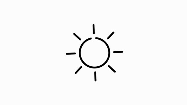 Wetterleitungs-Symbol für moderne Konzepte, Web und Apps auf weißem Hintergrund. Bewegungsgrafik. — Stockvideo