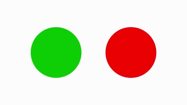 Wie Symbole auf weißem Hintergrund. Dos und Donts. Rot-Grün. Daumen hoch und Daumen runter. Bewegungsgrafik. — Stockvideo