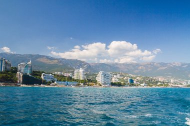 Yalta, Kırım, 3 Eylül 2015. Kırım 'daki Karadeniz kıyısındaki Yalta kenti
