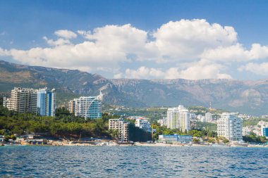 Yalta, Kırım, 3 Eylül 2015. Kırım 'daki Karadeniz kıyısındaki Yalta kenti