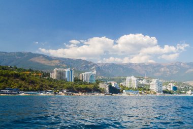 Yalta, Kırım, 3 Eylül 2015. Kırım 'daki Karadeniz kıyısındaki Yalta kenti
