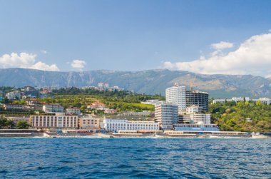 Yalta, Kırım, 3 Eylül 2015. Kırım 'daki Karadeniz kıyısındaki Yalta kenti