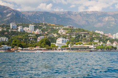 Yalta, Kırım, 3 Eylül 2015. Kırım 'daki Karadeniz kıyısındaki Yalta kenti