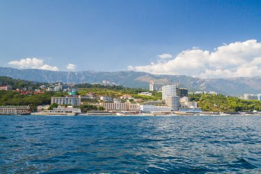 Yalta, Kırım, 3 Eylül 2015. Kırım 'daki Karadeniz kıyısındaki Yalta kenti