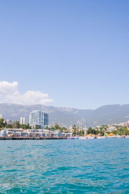 Yalta, Kırım, 3 Eylül 2015. Kırım 'daki Karadeniz kıyısındaki Yalta kenti