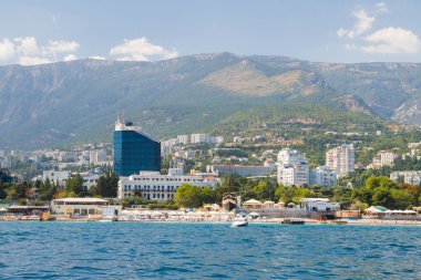 Yalta, Kırım, 3 Eylül 2015. Kırım 'daki Karadeniz kıyısındaki Yalta kenti