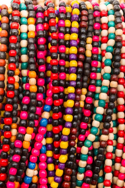 Wooden colorful beads — Stock Photo, Image